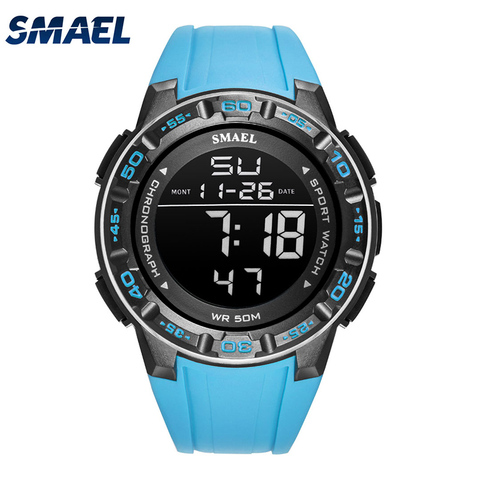 SMAEL-reloj Digital de lujo para hombre, cronógrafo de pulsera resistente al agua de 50M, con luz LED militar, deportivo, 1508 ► Foto 1/6