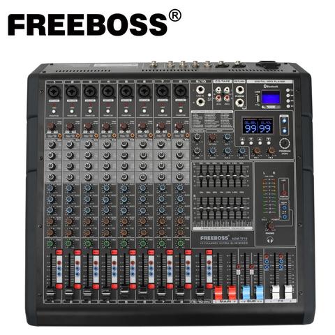 Freeboss-consola mezcladora de Audio ultradelgada ADM-TF10, mezclador de Audio de 10 canales con USB PARA Karaoke, 99 efectos DSP, Phantom ► Foto 1/4