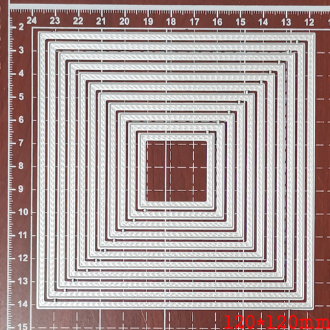 Marco cuadrado de fondo de Metal de corte muere de troquel de plantillas para DIY foto de libro de recuerdos, álbum de gofrado de papel DIY tarjetas ► Foto 1/2