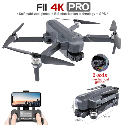 SHAREFUNBAY-Dron profesional F11 PRO 4K, cámara HD, cardán, sin escobillas, 5G, Wifi, Gps, sistema compatible con 128G, tarjeta TF, RC Quadcopter ► Foto 1/6