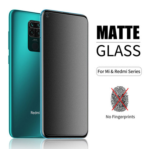 Mate de vidrio templado para Xiaomi Redmi Nota 10 9 8 Pro Max 9S 10S 8T Poco X3 M3 F2 Mi 10T 9T Pro teléfono móvil F1 Protector de pantalla ► Foto 1/6