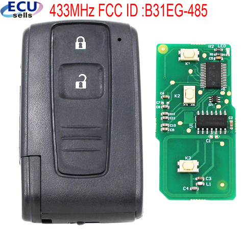 Llave remota ASK433MHz, 2 botones, FCC, ID :B31EG-485, Toyota 43, compatible con Toyota Prius ► Foto 1/6