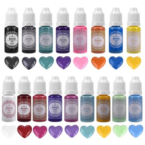 Pigmentos de resina líquida de Color Chroma, 17 colores, 10g, resina epoxi UV, fabricación de joyas artesanales, accesorios ► Foto 1/6