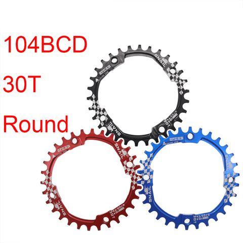 Chainring ancho estrecho 104BCD 30T, rueda única de aleación de aluminio para la mayoría de las bicicletas, bicicleta de carretera, bicicleta de montaña, BMX, MTB ► Foto 1/6