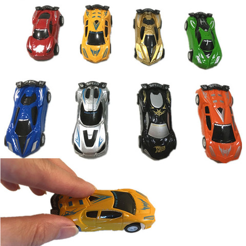 6 unids/set Mini coche de juguete modelo de fundición Tire hacia atrás coche de carreras de simulación autobús camión vehículo lindo juguetes de plástico para niños regalos ► Foto 1/6