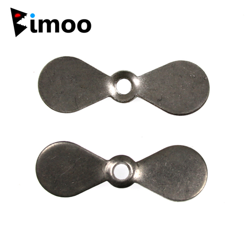 Bimoo 10 unids/bolsa de acero inoxidable hélice hoja para la pesca señuelo/Popper/Spinner cebo de Pesca del Lucio atado de moscas Material ► Foto 1/6