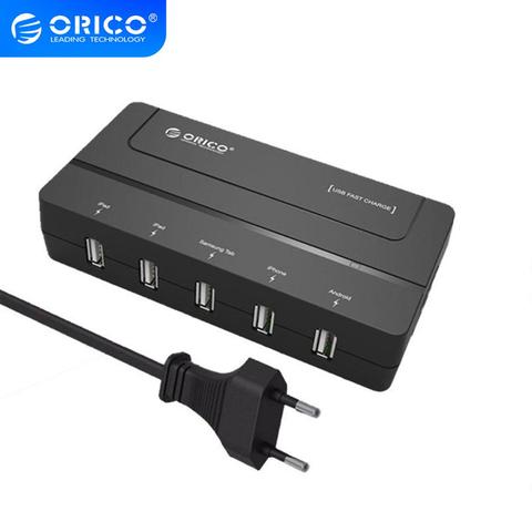 ORICO-cargador rápido USB de 5 puertos, 5V, 6A, Max, 30W, para iPhone 6s / 6 / 6 plus, iPad, Android, Samsung Tab Galaxy S6, negro ► Foto 1/6