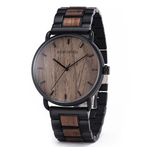 BOBO BIRD-reloj de madera de cebra para hombre, nuevo diseño, de cuarzo, masculino, se puede personalizar, OEM, 2022 ► Foto 1/6