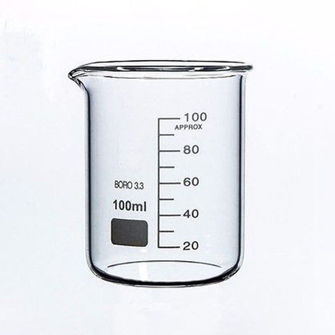 100ml bajo forma de vaso de precipitados vaso de vidrio borosilicato para laboratorio de química transparente vaso engrosada con caño ► Foto 1/2