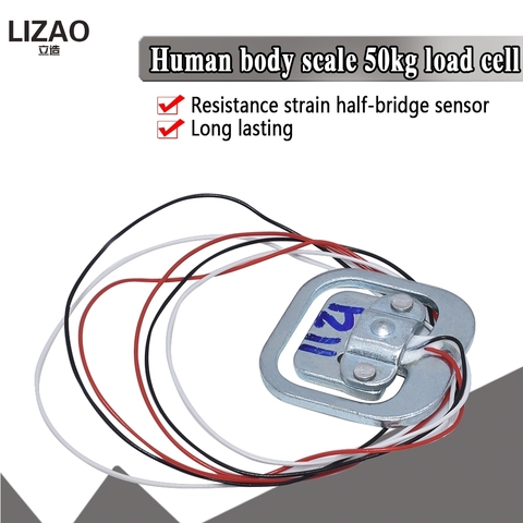 Sensores de peso de celda de carga humana, 50kg + HX711 MÓDULO DE CA, Sensor de presión de celda de carga corporal, herramientas de medición ► Foto 1/6