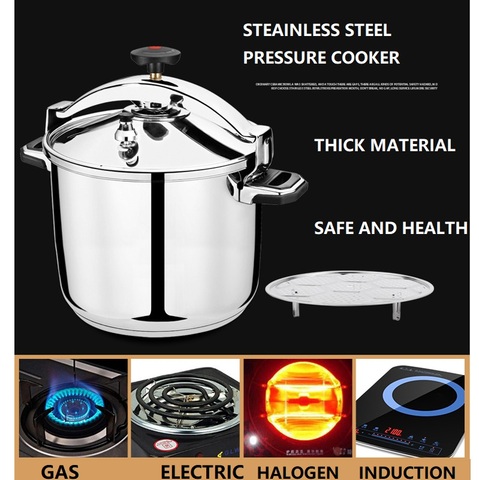 Olla a presión Inox comercial de 3-30 litros #304, olla a presión de acero inoxidable, Cocina de Inducción caliente grande ► Foto 1/6