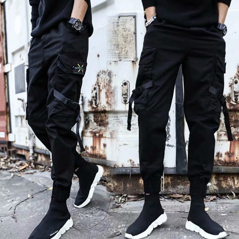 Ropa de calle para hombre, pantalones de Jogging, estilo Harajuku, Hip Hop, Cargo, japonés, traje deportivo de gran tamaño, primavera e invierno ► Foto 1/6