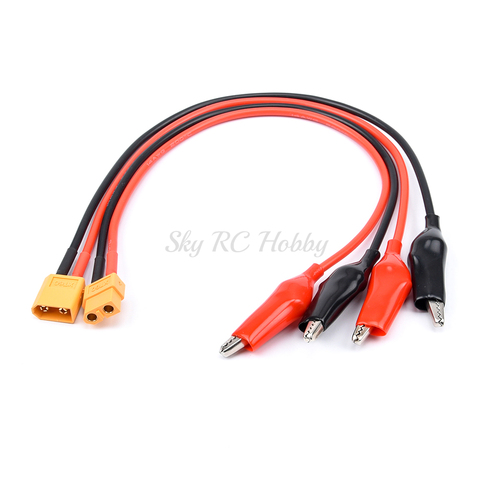 Cable de cargador Universal XT60, Conector macho/hembra a pinza de cocodrilo, Conector de Cable de 14AWG, 1 Uds. ► Foto 1/6