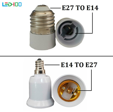 Adaptador de luz E14 a E27 de alta calidad, base de enchufe, convertidor e27 a e14, a prueba de fuego, iluminación de la habitación del hogar ► Foto 1/3