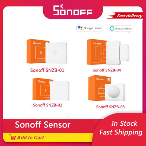 SONOFF SNZB-01 02 03 04 ZigBee Sensor de temperatura y humedad en tiempo Real LowBattery notificación funciona SONOFF ZigBee aplicación eWeLink ► Foto 1/6