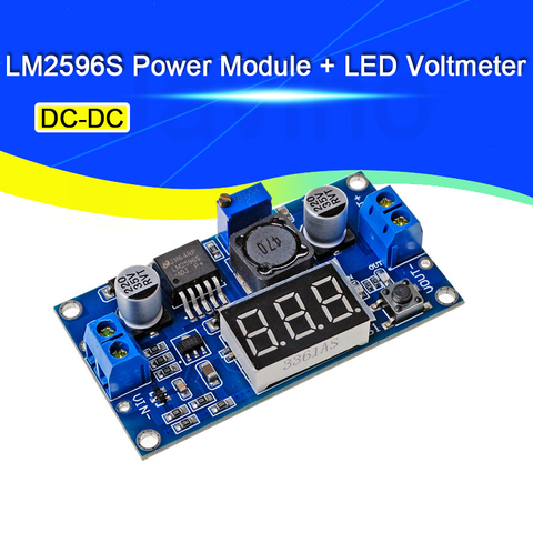 Javino-módulo de alimentación LM2596S, voltímetro LED, DC-DC, reductor ajustable, con pantalla Digital ► Foto 1/5