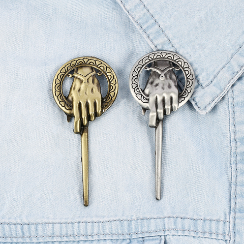 Broche de Pin inspirado en la solapa de mano del rey, joyería de película ► Foto 1/6