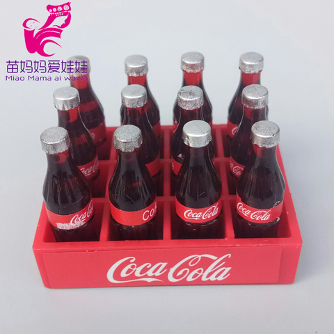 Mininatura de bebida de simulación de comida, muñecas BJD, ollas y sartenes de cocina, vasos, mini cola para Casa de muñecas barbie, accesorios ► Foto 1/6