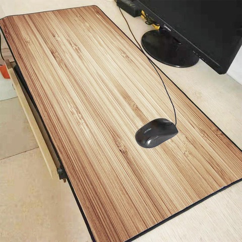 XGZ-alfombrilla de ratón grande para videojuegos, con textura de madera, Color claro, bloqueo en los bordes, para ordenador portátil, teclado, almohadilla de escritorio para Dota CSGO ► Foto 1/6