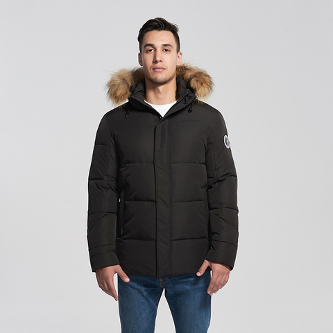 Chaqueta desmontable de marca para hombre, ropa con cuello de piel Real, Parka de alta calidad, impermeable, abrigo cálido grueso, invierno, novedad de 2022 ► Foto 1/6