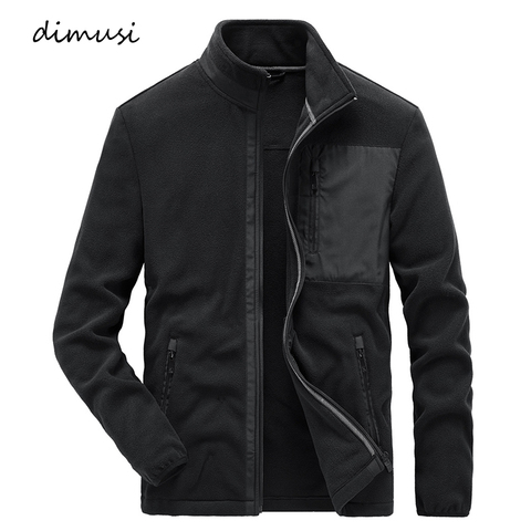 DIMUSI-Chaqueta de lana para hombre, prendas de vestir informales, abrigos cálidos de concha suave Polar, sudadera ajustada con cuello levantado, moda ► Foto 1/6