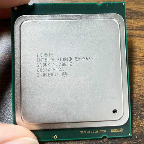 Intel Xeon CPU E5-2660 E5 2660 E52660 CPU 2,2 GHz LGA 2011 20MB L3 caché 8 CORE 95W procesador adecuado para X79 placa base ► Foto 1/3
