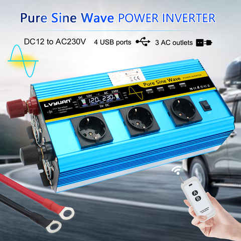 Inversor de onda sinusoidal Pura para coche, Inversor inalámbrico de 12000W, 12v, 220v, 12v a 220V ► Foto 1/6