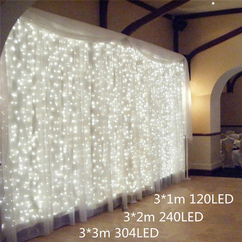 3m LED Icicle cadena cortina luces 2022 guirnalda de Año Nuevo adornos navideños para el hogar Adornos Navidad de árbol de Navidad 2022 ► Foto 1/6