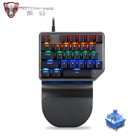 Motospeed-Teclado mecánico K27 Original para jugar con una sola mano, retroiluminación RGB, Mini teclado con cable USB para PS4, Xbox, ordenador, gamer ► Foto 1/6