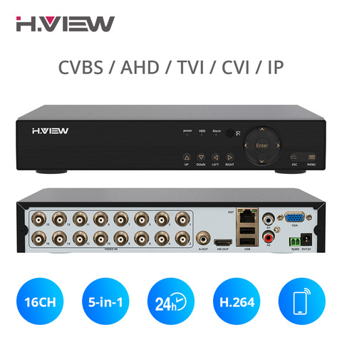 H.View-grabador de vídeo de vigilancia NVR, 16 canales, CCTV, DVR para seguridad del hogar, compatible con 4TB, SATA, HDD, 1080P, salida de vídeo, H.264, DVR ► Foto 1/6