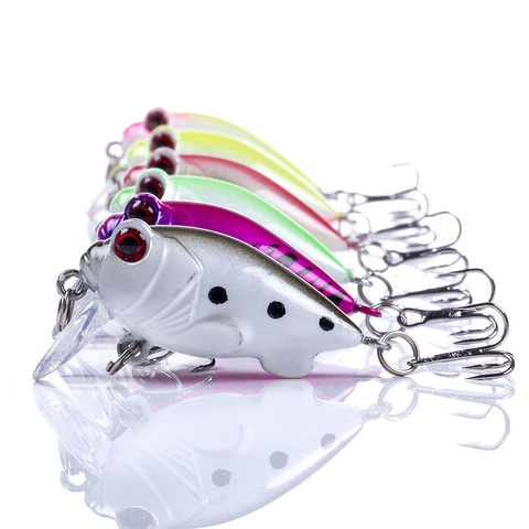 Topwater mini crankbait Pesca señuelos 4cm 5,2g Pesca Minnow Artificial cebo duro bajo flotante Wobblers aparejos de Pesca ► Foto 1/6