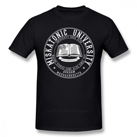 Arkham-Camiseta de Horror para hombre, camiseta de manga corta de 100% de algodón, ropa de calle oversize, Miskatonic University Book Club ► Foto 1/6