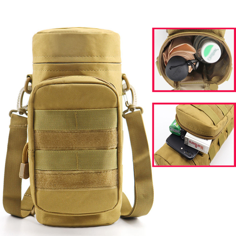 Molle System-riñonera militar para hervidor de agua, bolsa para botella de agua táctica de gran capacidad para caza al aire libre, senderismo, pesca ► Foto 1/6