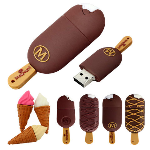 Unidad Flash Usb 2,0 Helados en forma de helado, bonito Chocolate, 5 estilos, 4GB, 8GB, 16GB, 32GB ► Foto 1/6