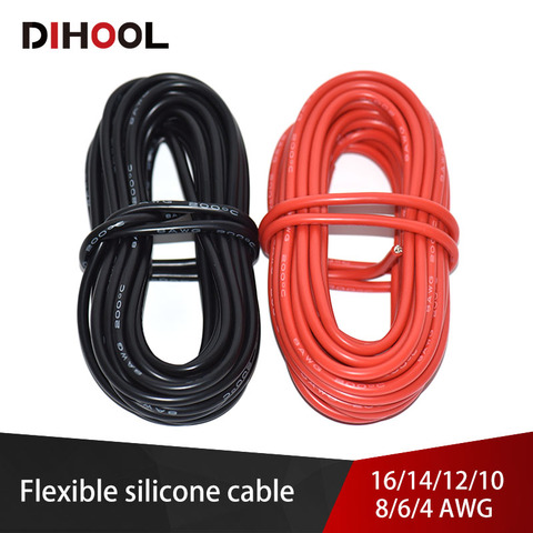 Cable de silicona súper suave Cable de cobre estañado resistente a altas temperaturas Cable de alta corriente para batería, inversor, UPS,etc ► Foto 1/6