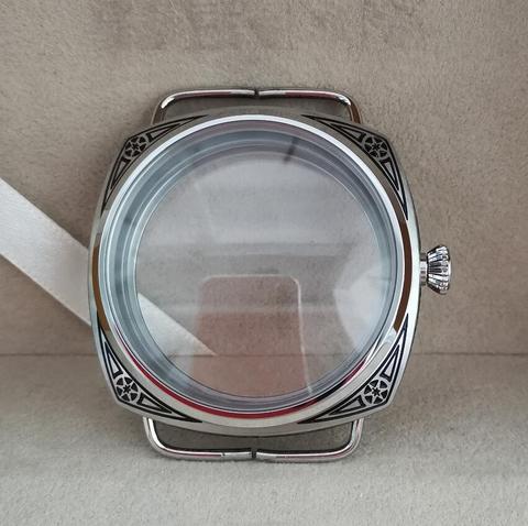 Accesorios para reloj de 47mm, funda de reloj con patrón de tallado, 316L, acero inoxidable, para reacondicionamiento mecánico, 604 ► Foto 1/6