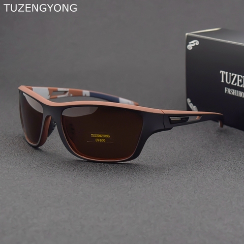 TUZENGYONG-gafas de sol deportivas TR90 para hombre y mujer, lentes de sol polarizadas a la moda, protección UV ► Foto 1/6