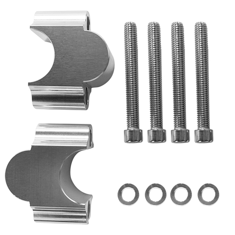 Barras elevadores de manillar de aluminio CNC para motocicleta, 1 par, abrazaderas de barra de manillar para manillar de 7/8 1-1/8 pulgadas 22/28mm ► Foto 1/6