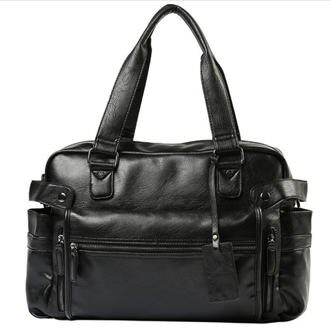 Bolsos de hombre 2022, bolso de hombro tipo bandolera para hombre, bandoleras de piel para hombre, bolso de viaje estilo británico retro, bandolera grande ► Foto 1/4