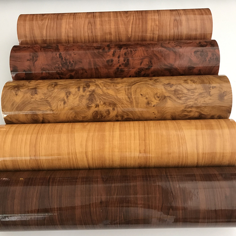 Adhesivos de decoración de Interior para coche adhesivos de PVC con textura de grano de madera, resistentes al agua, película de vinilo para puerta de muebles y automóviles ► Foto 1/6
