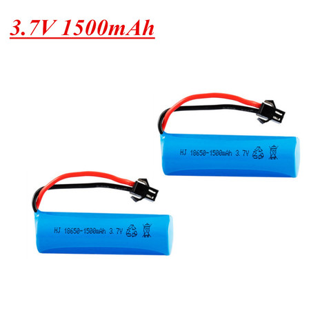 Batería recargable para helicóptero a control remoto, 3,7 V, 1500mAh, 18650, avión, coche, barco, piezas de repuesto, batería de ion de litio de 3,7 v, enchufe SM ► Foto 1/2