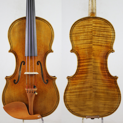 Violín de estilo Maggini 4/4, copia, buena proyección, tono abierto Caja gratis, arco, envío, puente Aubert ► Foto 1/6