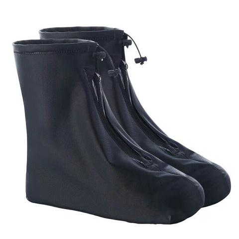 Cubiertas de zapatos para hombre y mujer, botines planos de lluvia, cubierta antideslizante reutilizable de PVC para zapatos con capa interna impermeable ► Foto 1/6