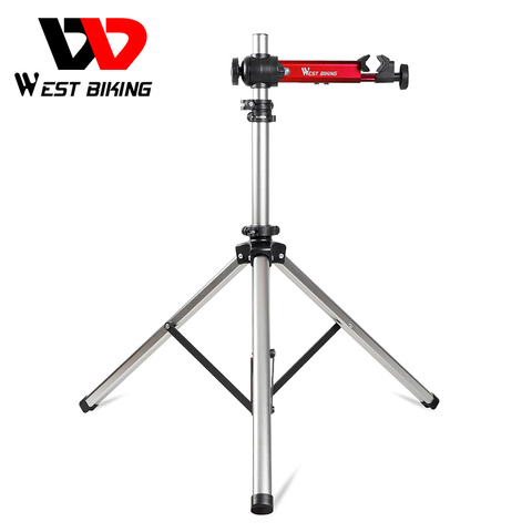 WEST BIKING-Soporte reparación bicicleta ajustable, soporte de aleación de aluminio para ciclismo de montaña, herramienta de mantenimiento plegable portátil, 85-145cm ► Foto 1/6