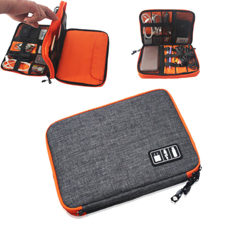 TUUTH-Bolsa de almacenamiento de cables de viaje, organizador electrónico Digital impermeable para iPad, cargador de Cable de datos USB cables ► Foto 1/6