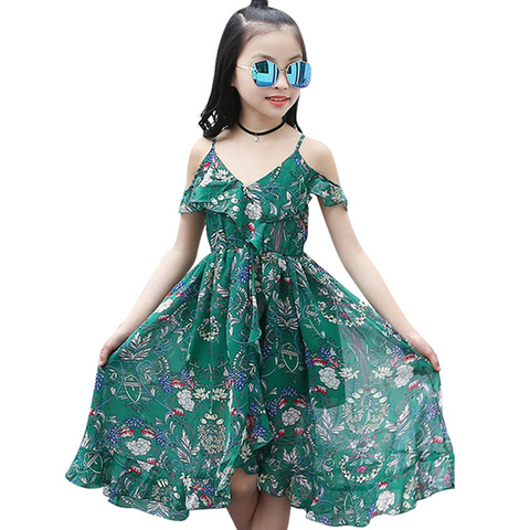 Aixinghao-vestido bohemio de verano para niñas, ropa de playa informal, para adolescentes, 6, 8, 10 y 12 años, 2022 ► Foto 1/6