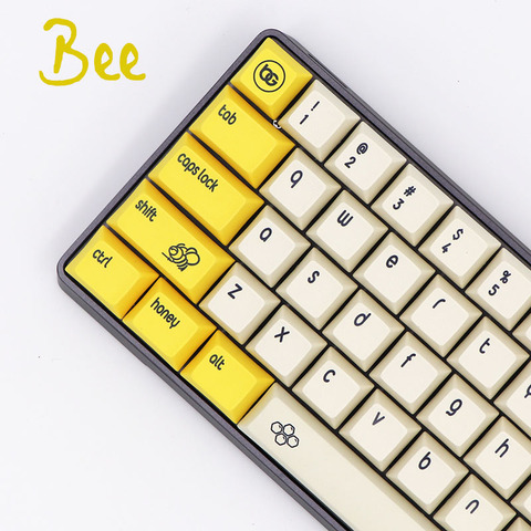 Juego de tapas de tecla de perfil DSA Bee para teclado mecánico personalizado, PBT, Dye, subcama, para GH60, GH64, 68, 84, FC660M, 1 ud. ► Foto 1/5