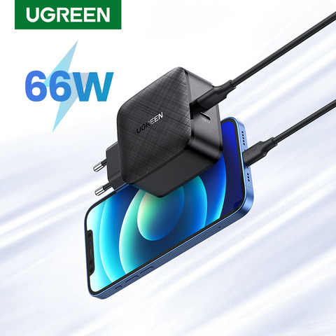 UGREEN-cargador USB de tipo C para móvil, dispositivo de carga rápida de 66W, PD, 4,0, 3,0, para iPhone 12, Xiaomi, Samsung y portátil ► Foto 1/6