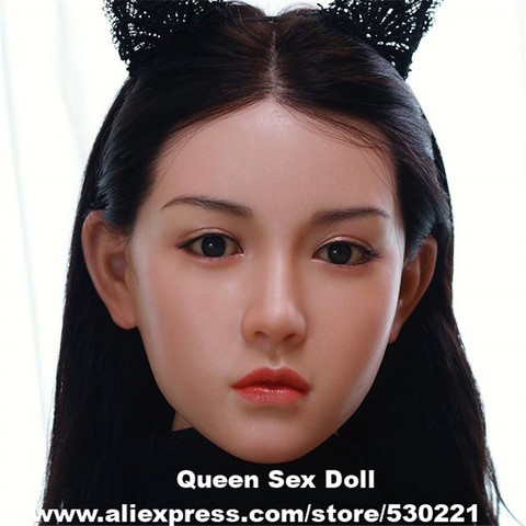 Cabeza de muñeca Sexy de silicona para hombres, cabello implantado y cejas reales, cabeza de muñeca de amor japonesa, Juguetes sexuales orales para hombres ► Foto 1/6