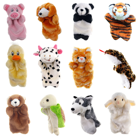 Marionetas de mano de peluche para niños, juguete de animales para aprendizaje temprano, Marionetes, para contar la historia ► Foto 1/6